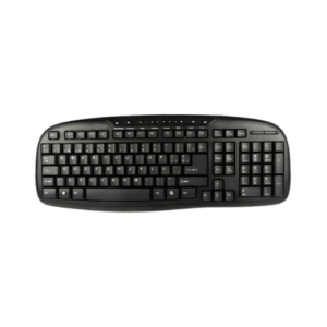 Teclado alambrico Star Tec ST-KB-2819 multimedia negro con conexión USB para PC y laptop